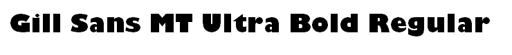 Gill Sans MT Ultra Bold Regular
