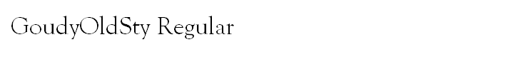 GoudyOldSty Regular