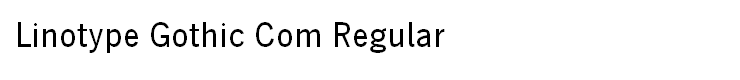 Linotype Gothic Com Regular
